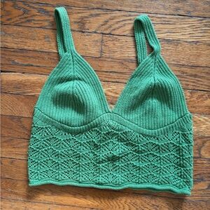 Hunter & Brown Knit Bralette Crop Top Size Medium